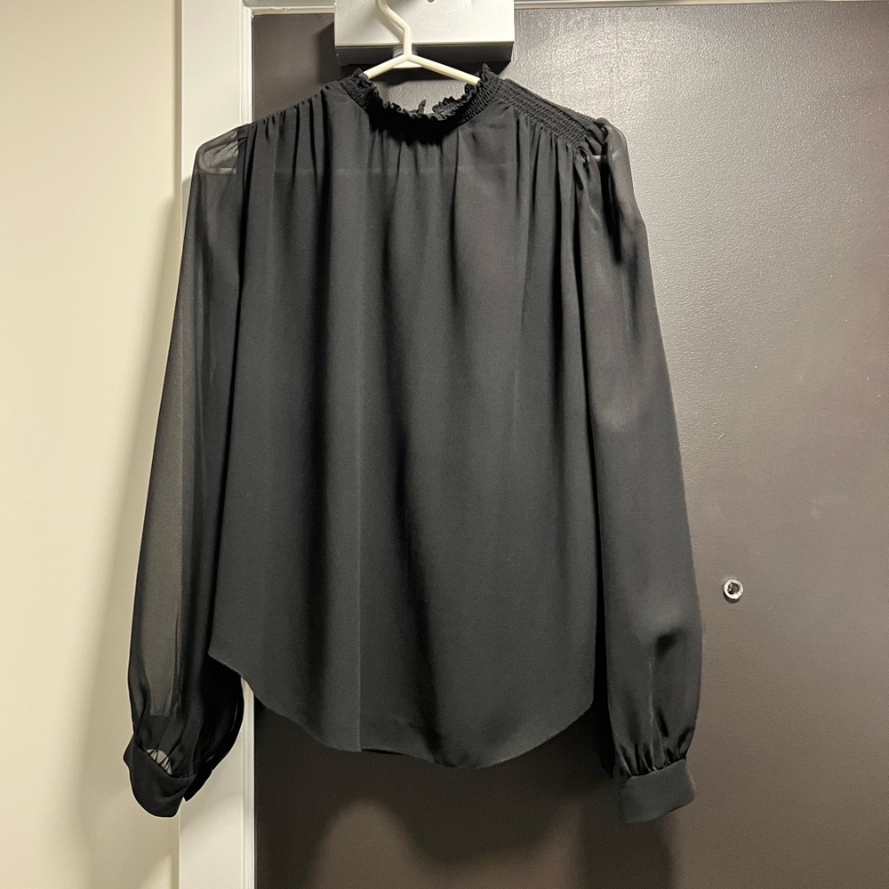 Black high neck Wilfred blouse